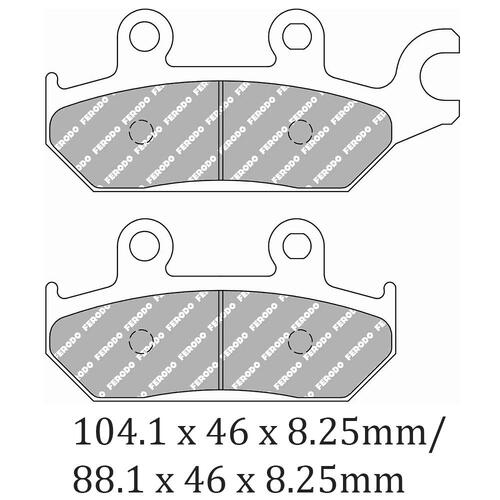 Ferodo FDB2301SG Disc Pad Set (2 pc) - Sinter Grip SG - Sintered