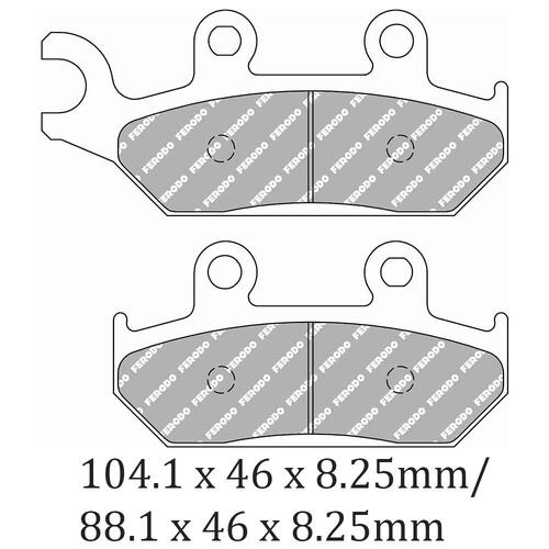 Ferodo FDB2302SG Disc Pad Set (2 pc) - Sinter Grip SG - Sintered