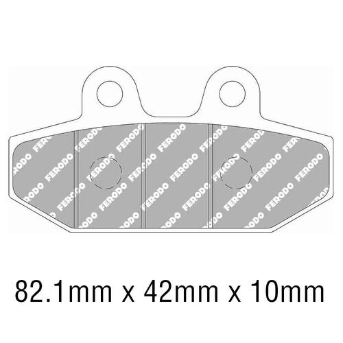 Ferodo FDB2306P Disc Pad Set (2 pc) - Platinum Carbon Grip - Non-Sint.