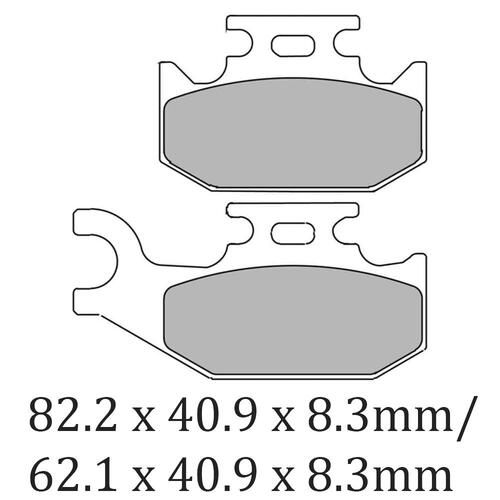 Ferodo FDB2308SG Disc Pad Set (2 pc) - Sinter Grip SG - Sintered