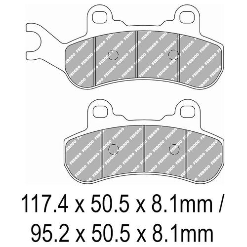 Ferodo FDB2316SG Disc Pad Set (2 pc) - Sinter Grip SG - Sintered