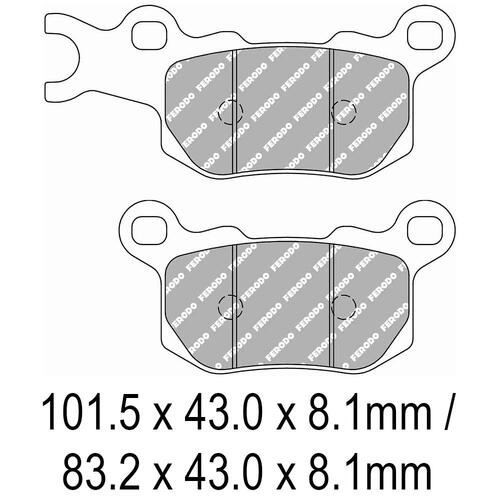 Ferodo FDB2318SG Disc Pad Set (2 pc) - Sinter Grip SG - Sintered