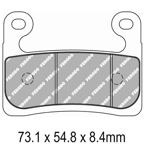 Ferodo FDB2321ST Disc Pad Set (2 pc) - Sinter Grip ST - Sintered