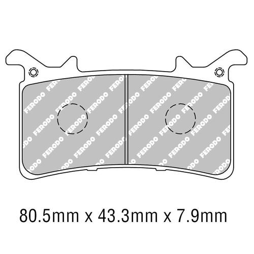 Ferodo FDB2324ST Disc Pad Set (2 pc) - Sinter Grip ST - Sintered