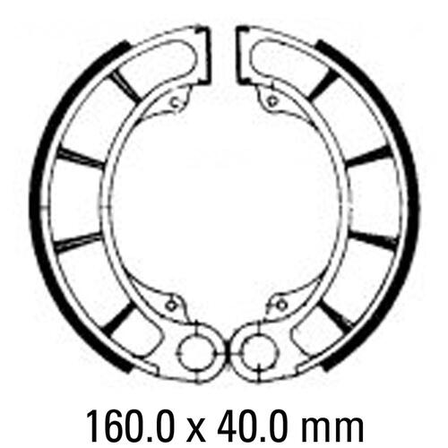 Ferodo Brake Shoe Set - FSB711