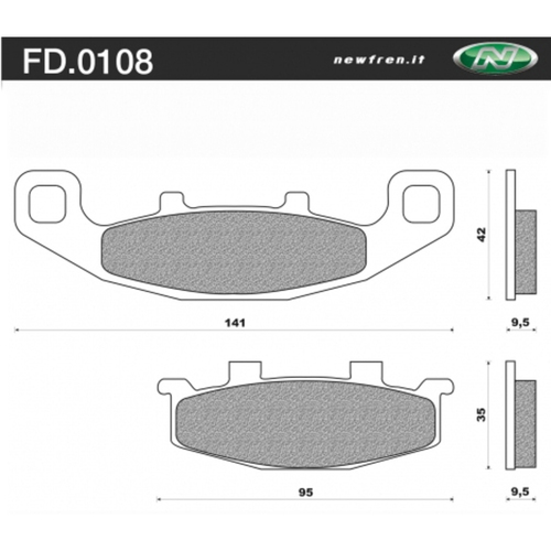 Newfren Brake Pads - Off Road Dirt Sintered