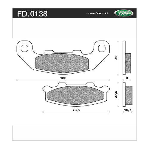 Newfren Brake Pads - Touring Sintered