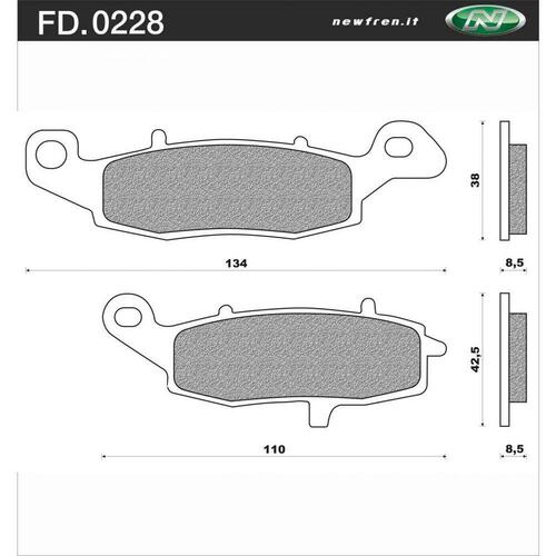 Newfren Brake Pads - Touring Organic