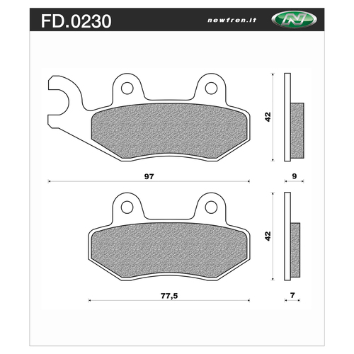 Newfren Brake Pads - Touring Organic