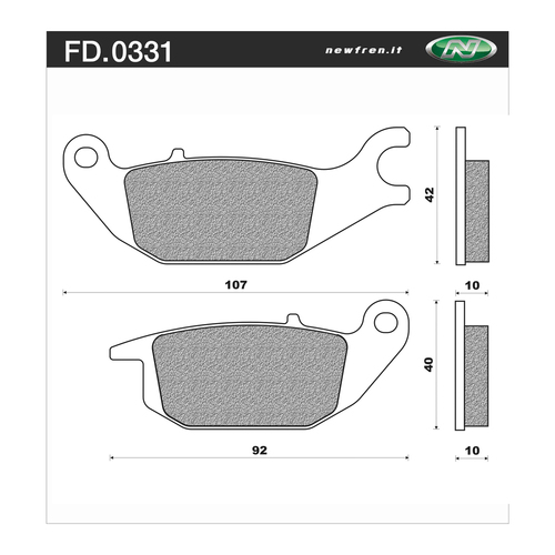 Newfren Brake Pads - Touring Organic