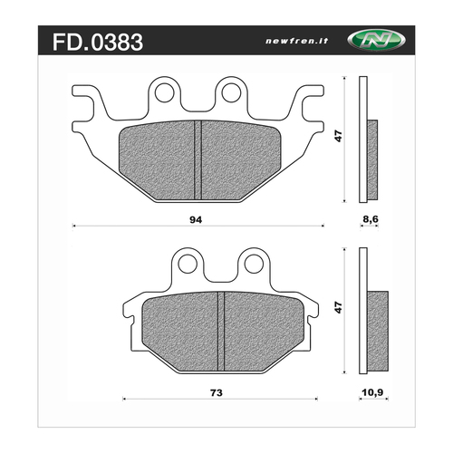 Newfren Brake Pads - Off Road ATV Organic