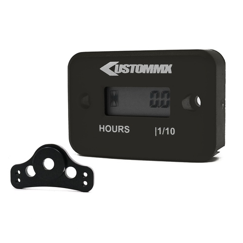 Kustom Hour Meter with Mounting Bracket Included - Black