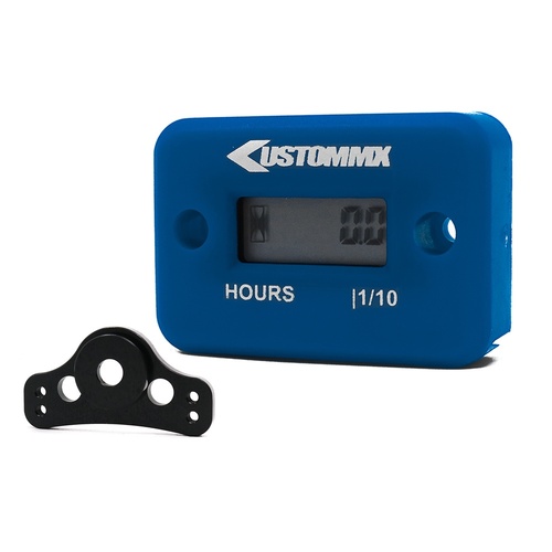 Kustom Hour Meter with Mounting Bracket Included - Blue