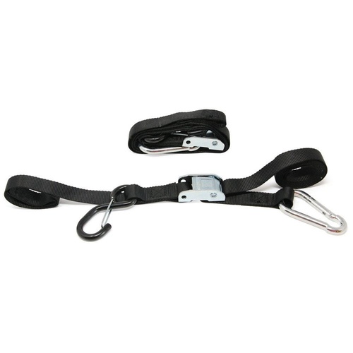 KMX Tie Down 25mm Snap Hook - Black/Black Soft Loop