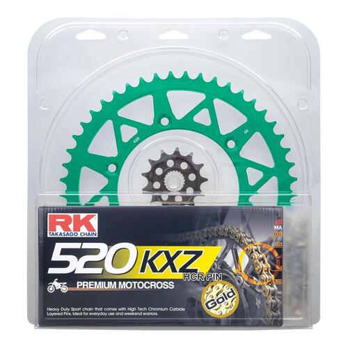 RK Chain & Sprocket Kit - Lite - Green - 13/50 KX450F ('06-21)