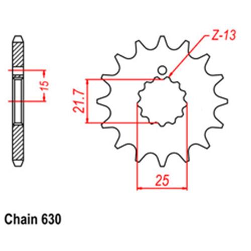 Front Sprocket - Steel 16T 630P