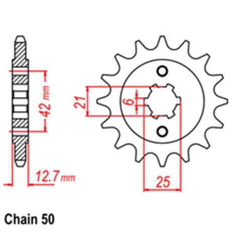 Front Sprocket - Steel 18T 530P