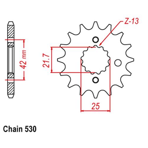 Front Sprocket - Steel w/Rubber Cush 15T 525P