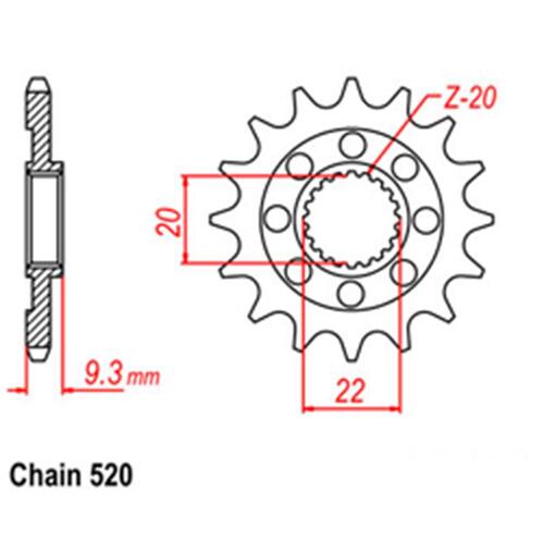 Front Sprocket - Steel 13T 520P