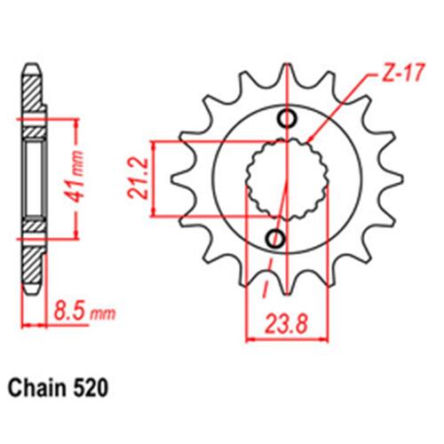 Front Sprocket - Steel 15T 520P