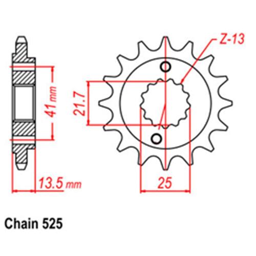 Front Sprocket - Steel 15T 525P