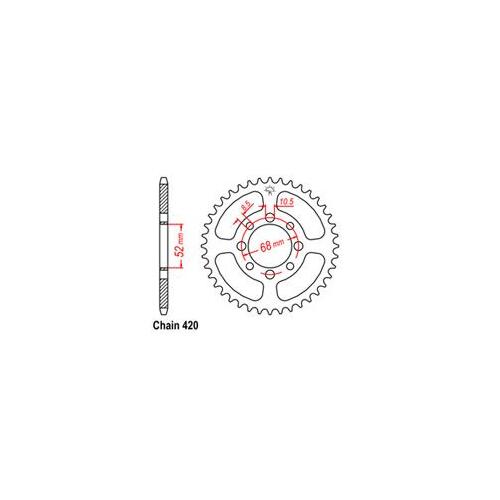 Rear Sprocket - Steel 43T 420P D/D