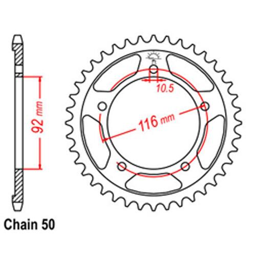 Rear Sprocket - Steel 41T 530P