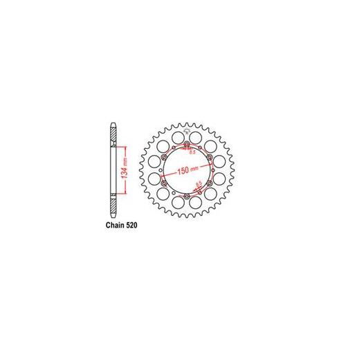 Rear Sprocket - Steel 42T 520P D/D