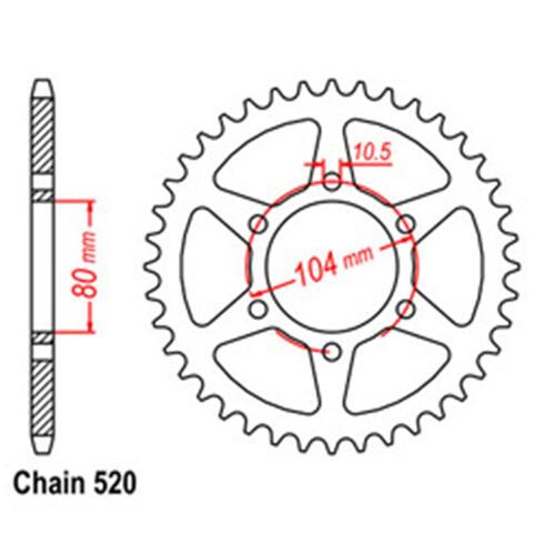 Rear Sprocket - Steel 40T 520P