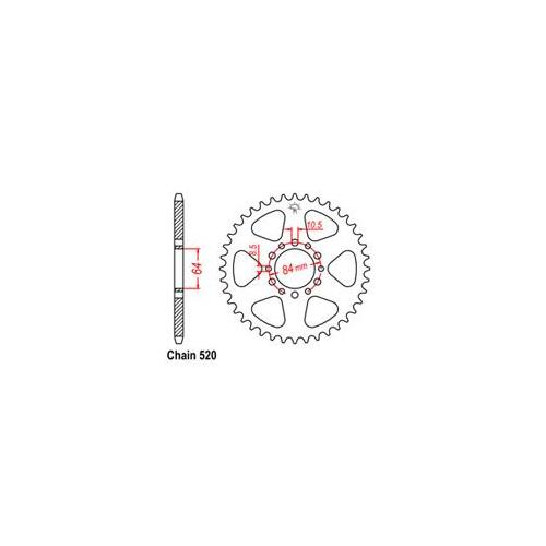 Rear Sprocket - Steel 39T 520P D/D