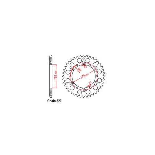 Rear Sprocket - Steel 42T 520P D/D