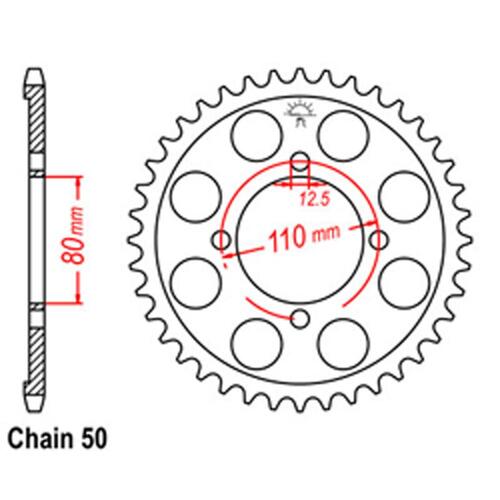 Rear Sprocket - Steel 45T 530P