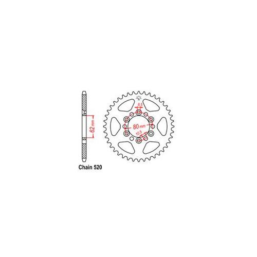 Rear Sprocket - Steel 40T 520P D/D