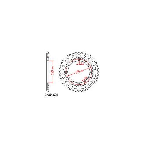 Rear Sprocket - Steel 38T 520P D/D