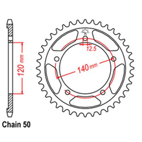 Rear Sprocket - Steel 41T 530P