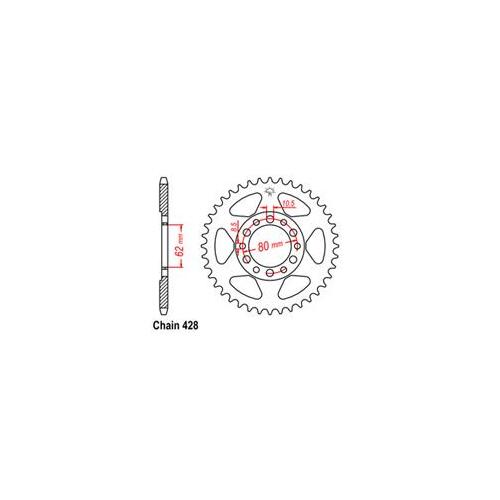 Rear Sprocket - Steel 42T 428P D/D