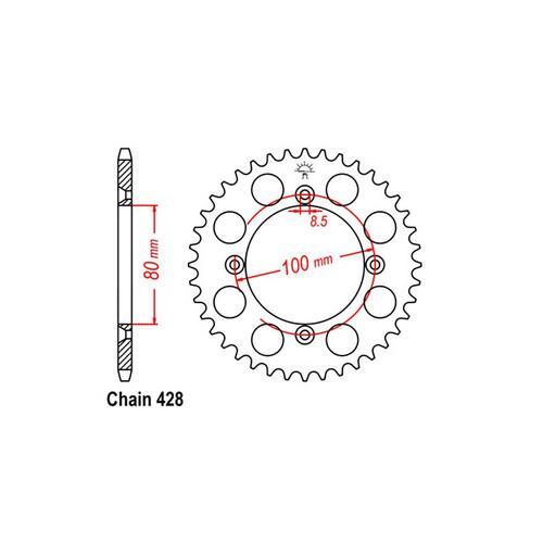 Rear Sprocket - Steel 46T 428P