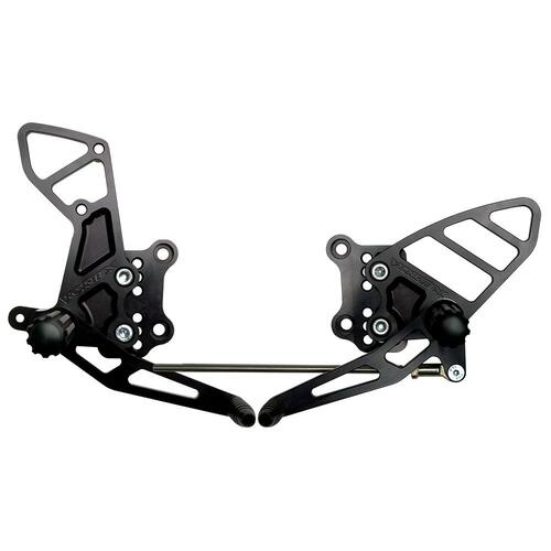 Vortex Rearsets (Black) - Suzuki GSX-R600/750 ('01-04) / GSX-R1000 ('01-04)