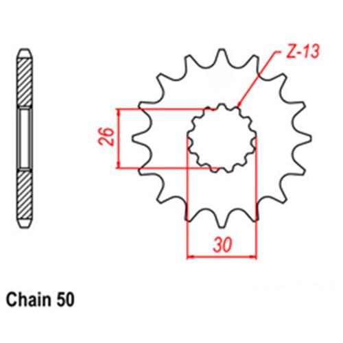 Front Sprocket - Steel 17T 530P