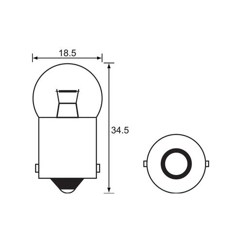 Bulb - Indicator Yellow 12V 23W - BA15S