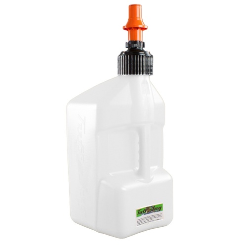 5 gal/20 Litre White Tuff Jug with Orange Ripper Cap