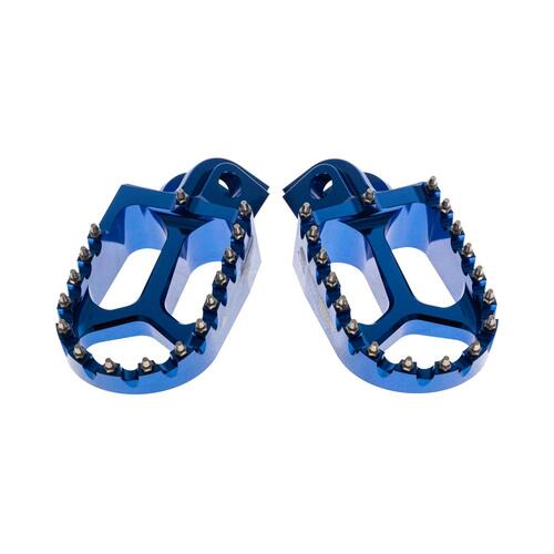 States MX S2 Alloy Off Road Footpegs - Husqvarna - Blue