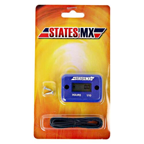 States MX Hour Meter - Blue