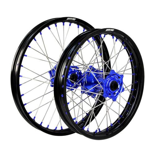 States MX Wheel Set - Husq. TC/FC 21" Front/19" Rear - Black/Blue