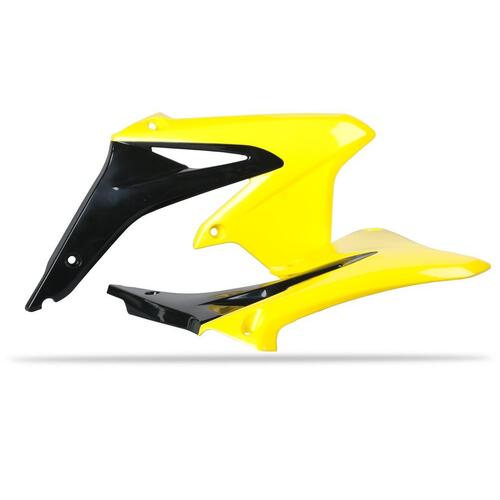 Polisport Radiator Shrouds - Suzuki RM-Z450 ('08-17) - Black/Yellow