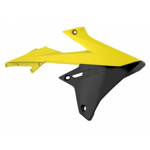 Polisport Radiator Shrouds - Suzuki RM-Z450 ('18) - Yellow/Black