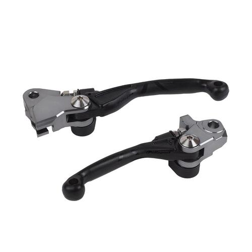 Polisport Folding Lever Set Kawasaki Kx250F 13-20/Kx450F 13-18 - Black