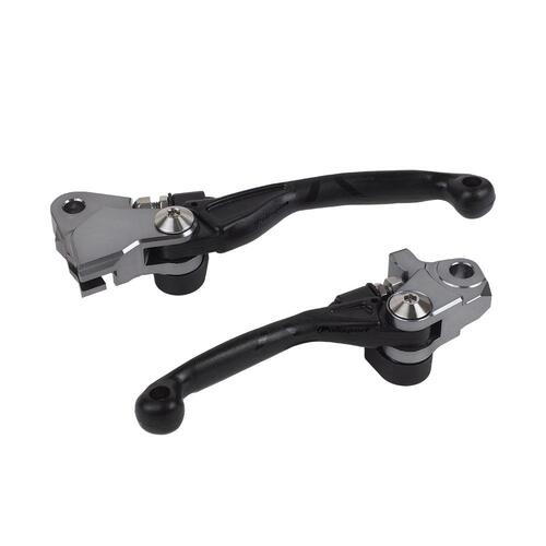 Polisport Folding Lever Set Kawasaki Kx250F 21-22/Kx450F 19-22 - Black