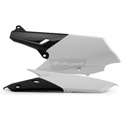 Polisport Side Covers - YZ250F/450F ('14-17) - White/Black