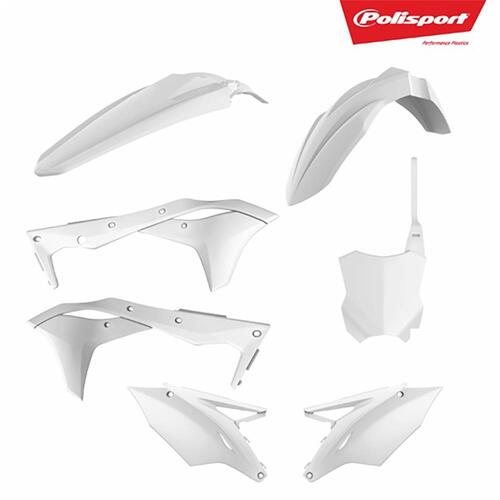 Polisport Plastics MX Kit - Kaw KX250F ('17-18) - White